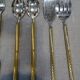 Housewife in silver and gold metal 104 cutlery