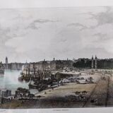 Engraving, the port of Quinconces
