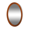 Teak oval mirror 57 x 37 cm