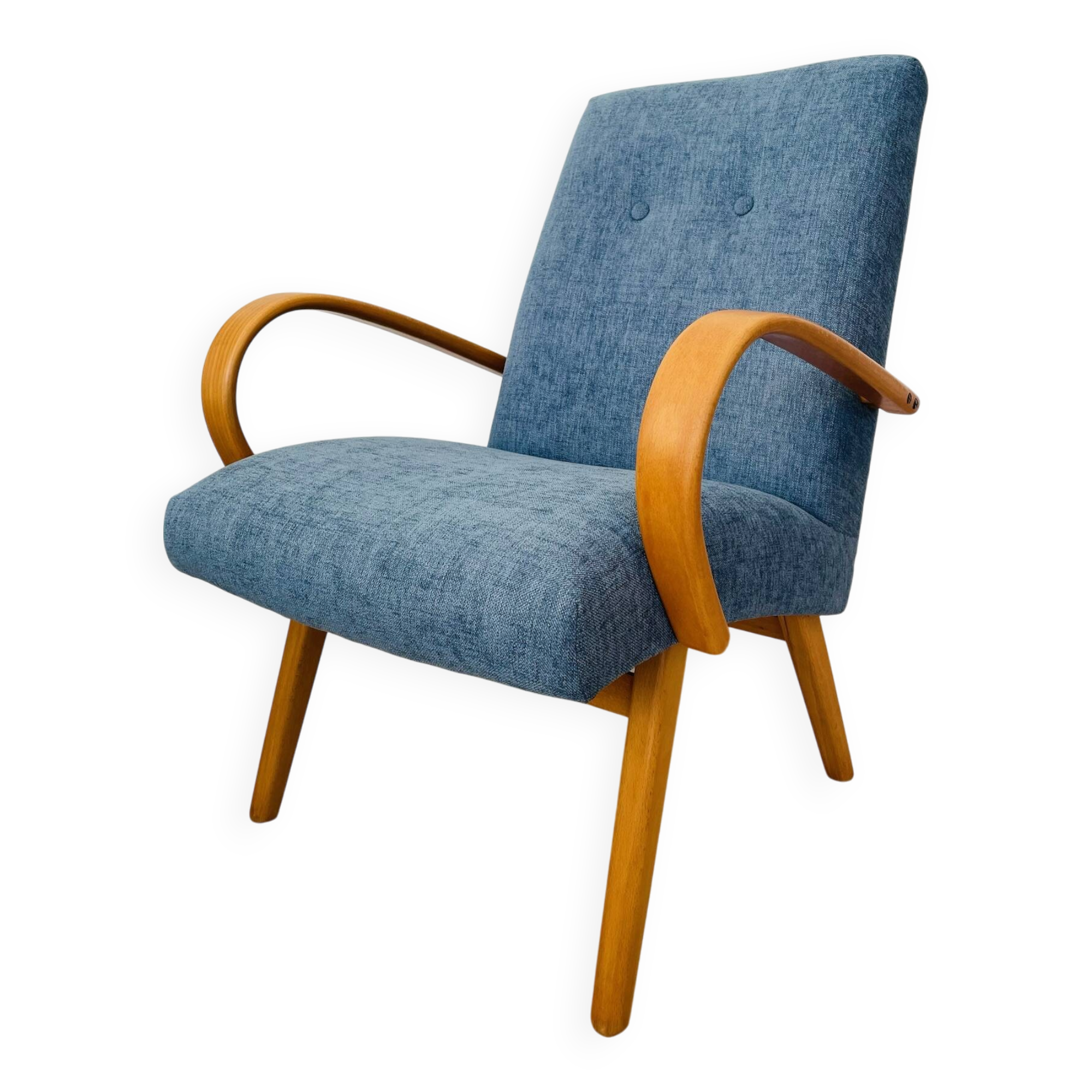 Lounge Mid Century Armchair by Jaroslav Smidek for Ton, Czechoslovakia 1970