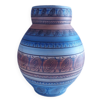 Ceramic vase vallauris lb, l bacculini