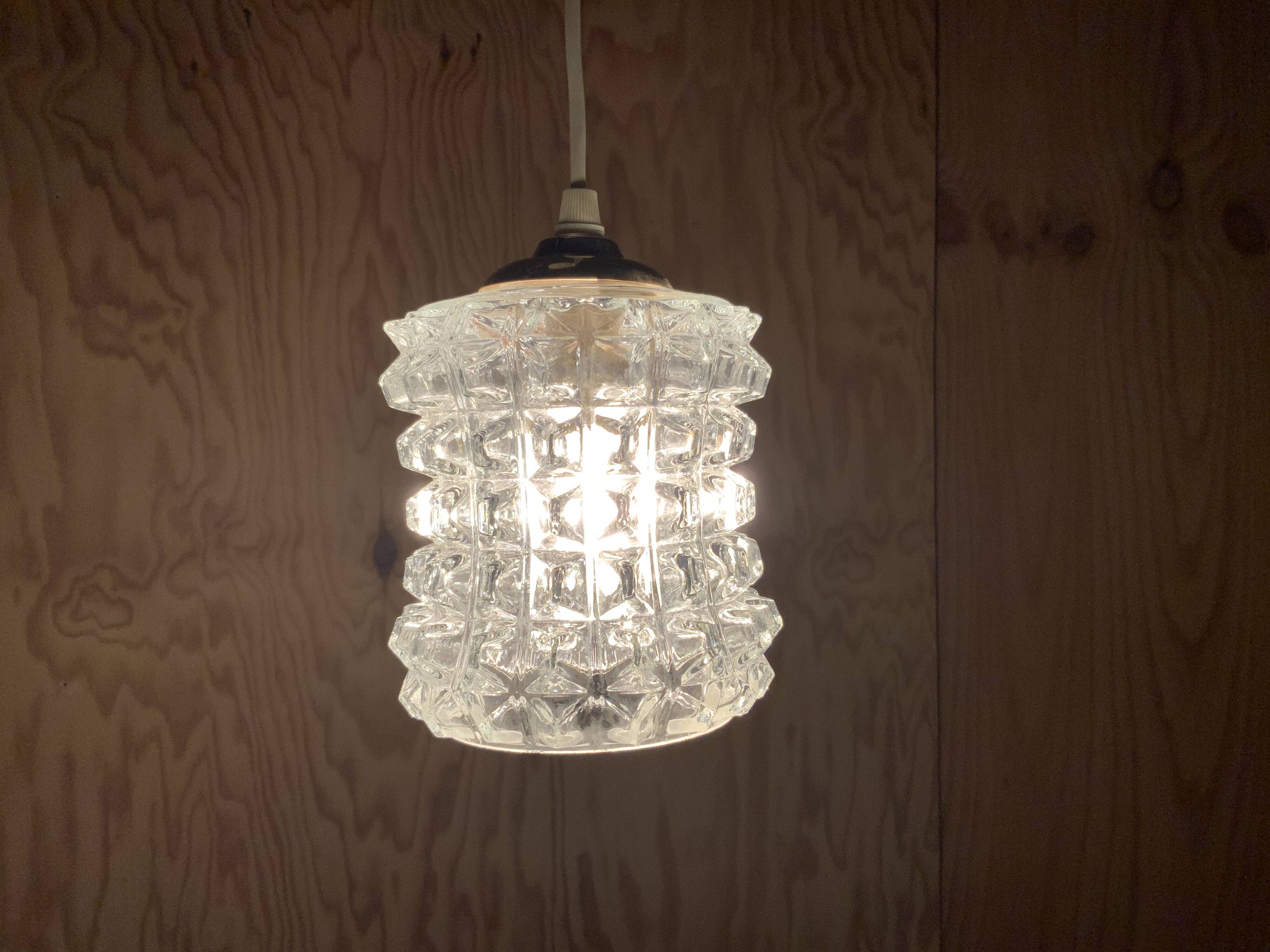 Vintage glass pendant lamp