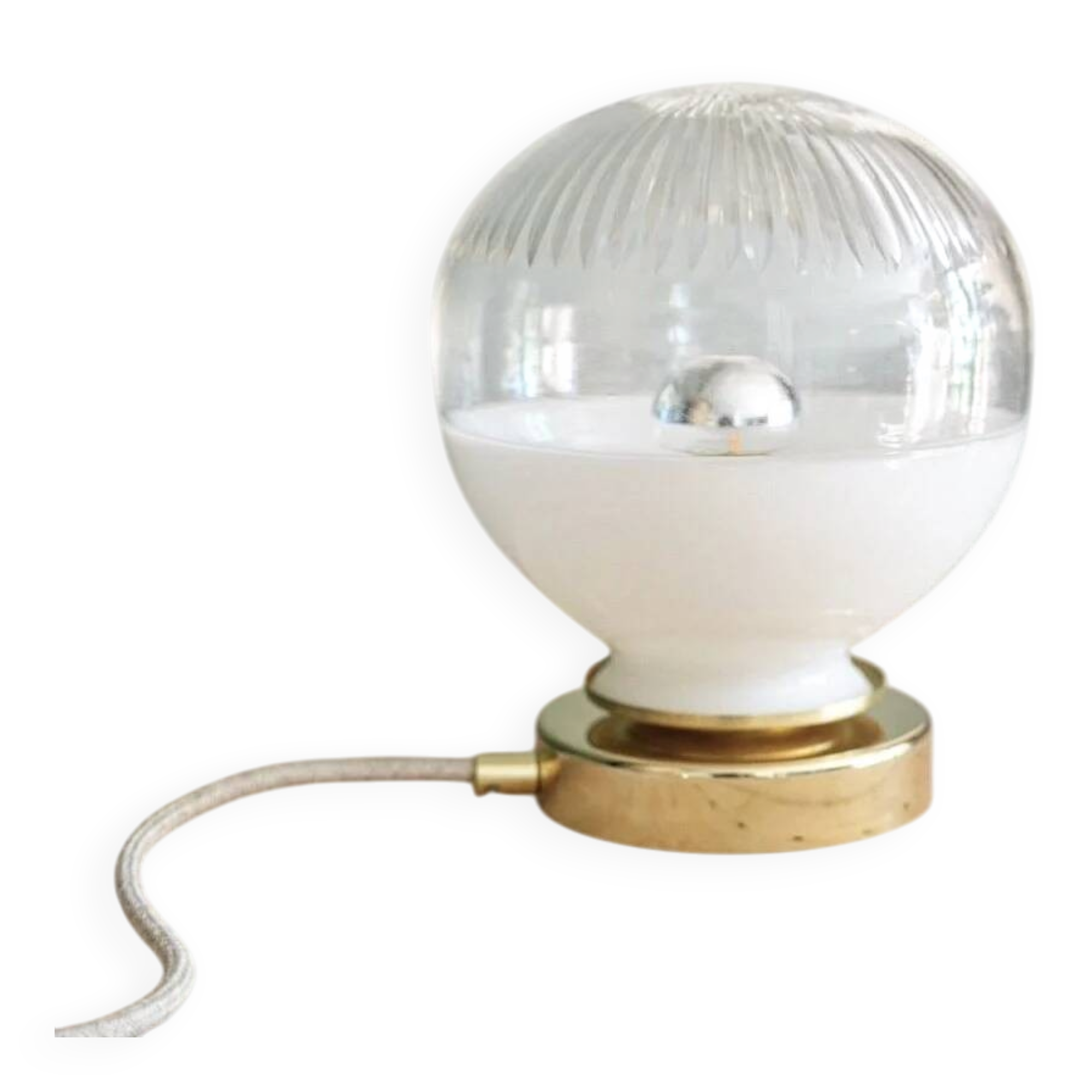 Lampe à poser verre bicolore