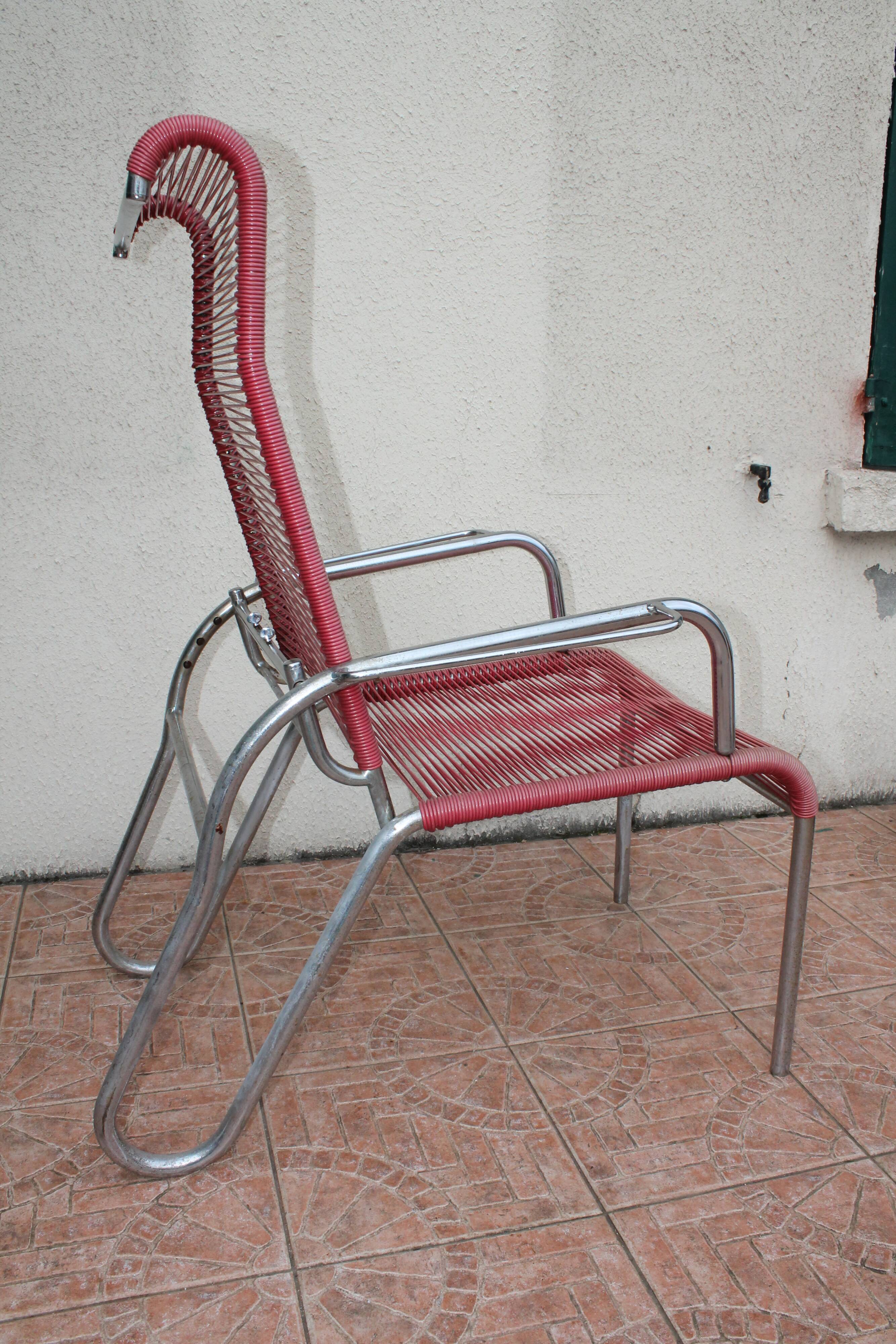 Reclining scoubidou chair