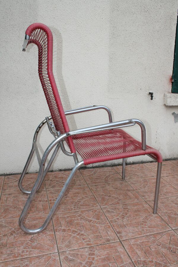 Fauteuil scoubidou inclinable