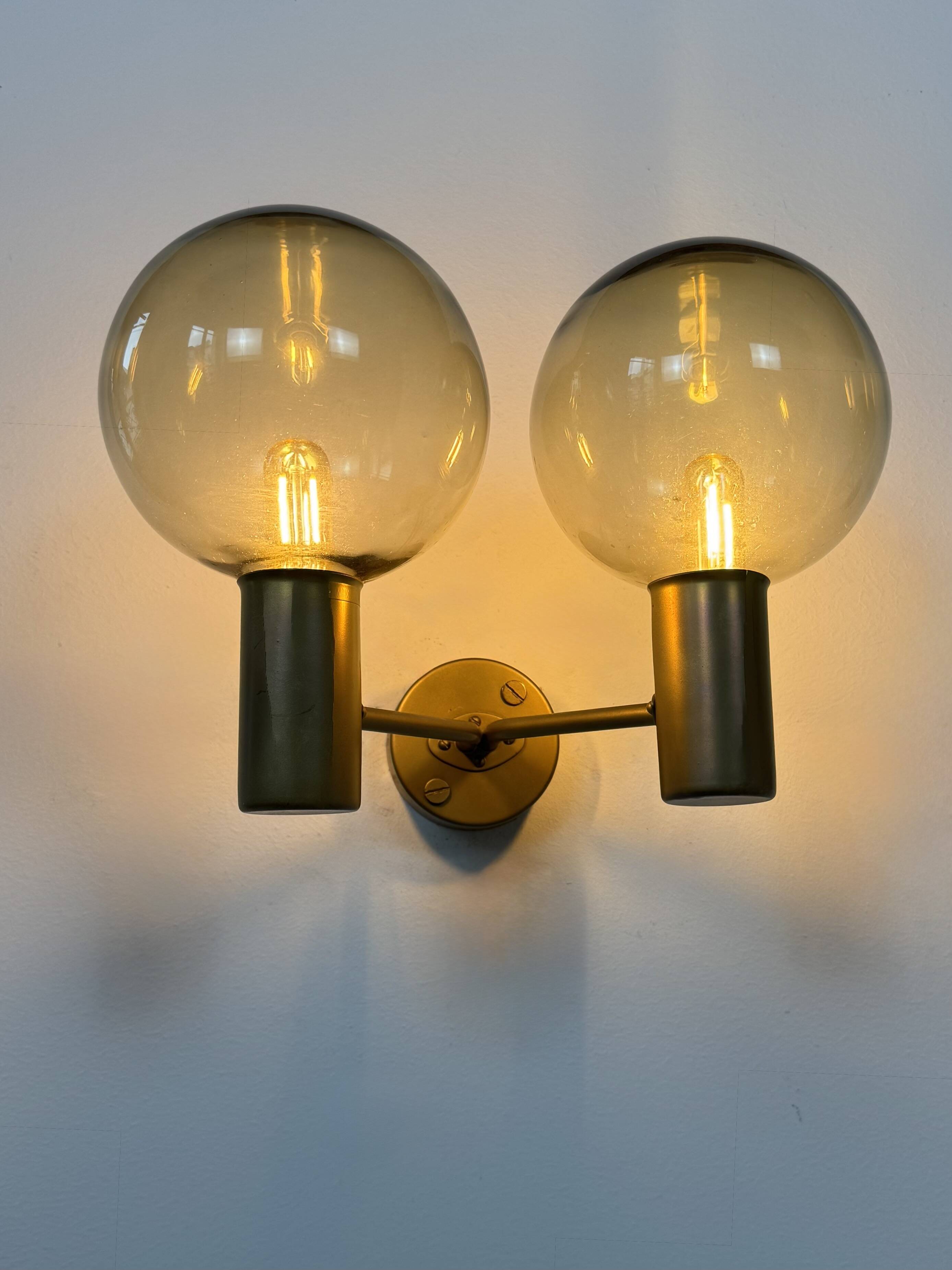 Pair of vintage double wall lights, Hans-Agne Jakobsson V 149/2 Sweden 70
