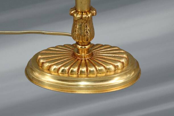 Directoire Style Gilt Solid Bronze Bouillotte Lamp "Lucien Gau"