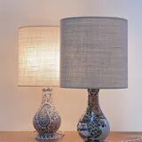Paire lampes faïence de Gien