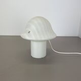 Original glass mushroom zebrano desk light by peill & putzler germany  1970s
