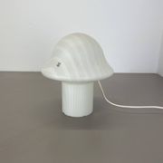 Original glass mushroom zebrano desk light by peill & putzler germany  1970s