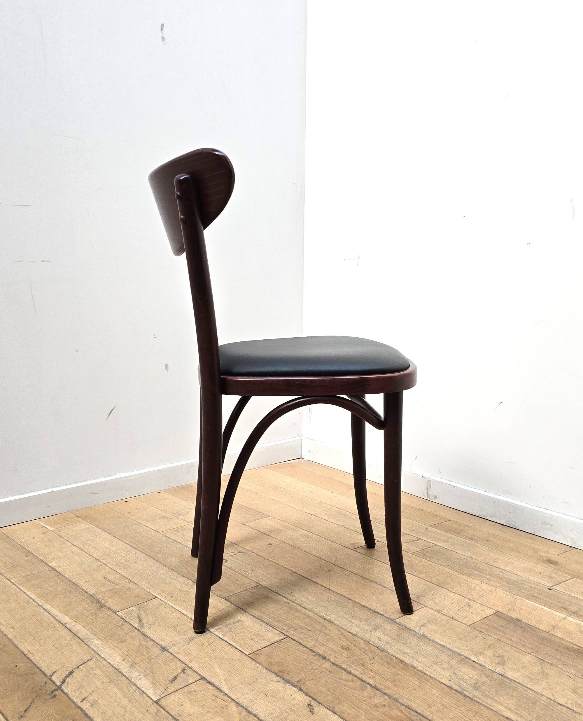 Set of 4 Banana bistro chairs, TON