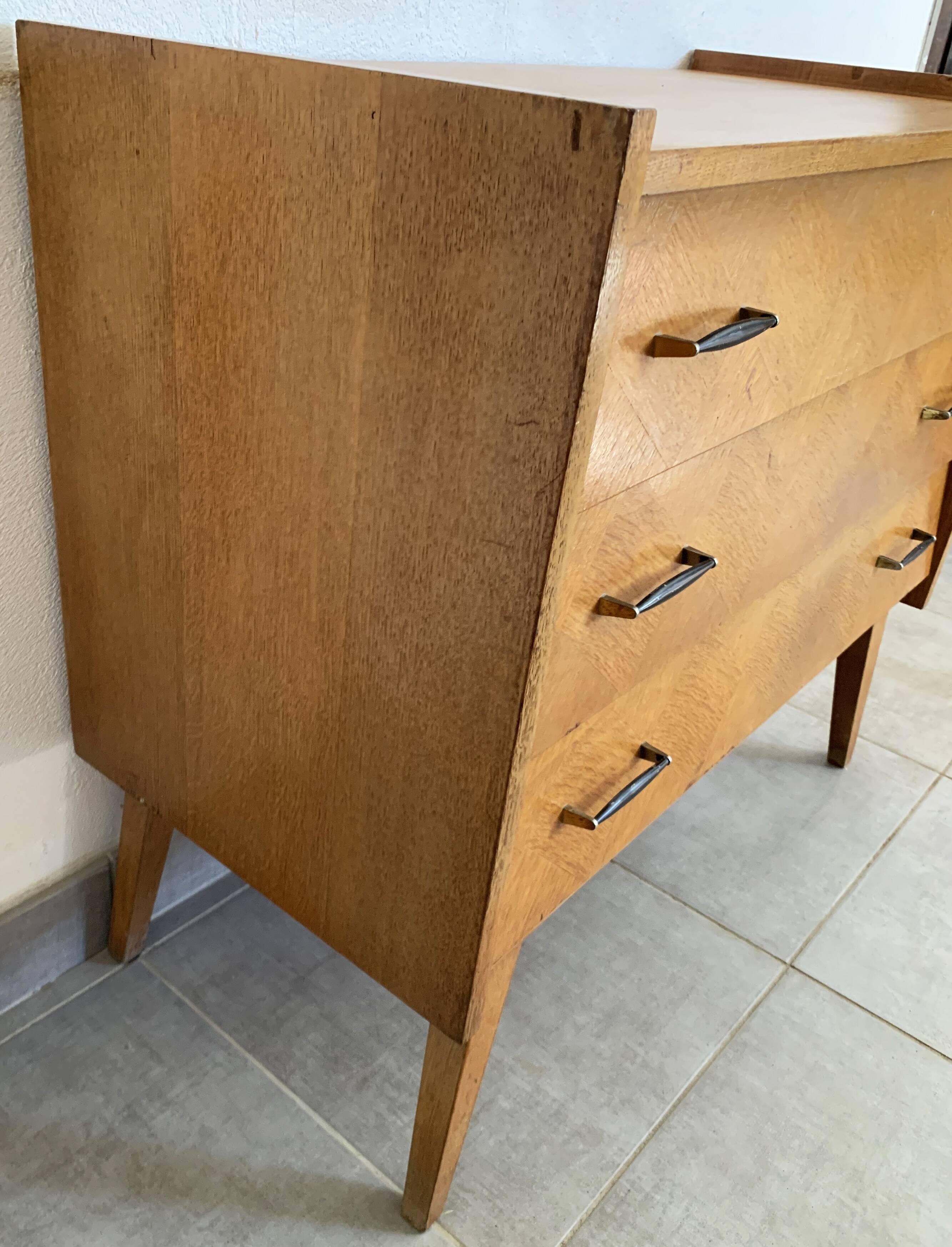 Oak chest of drawers from the scandinavian 60s