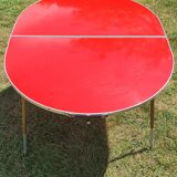 Vintage oval camping table. 1950s.
