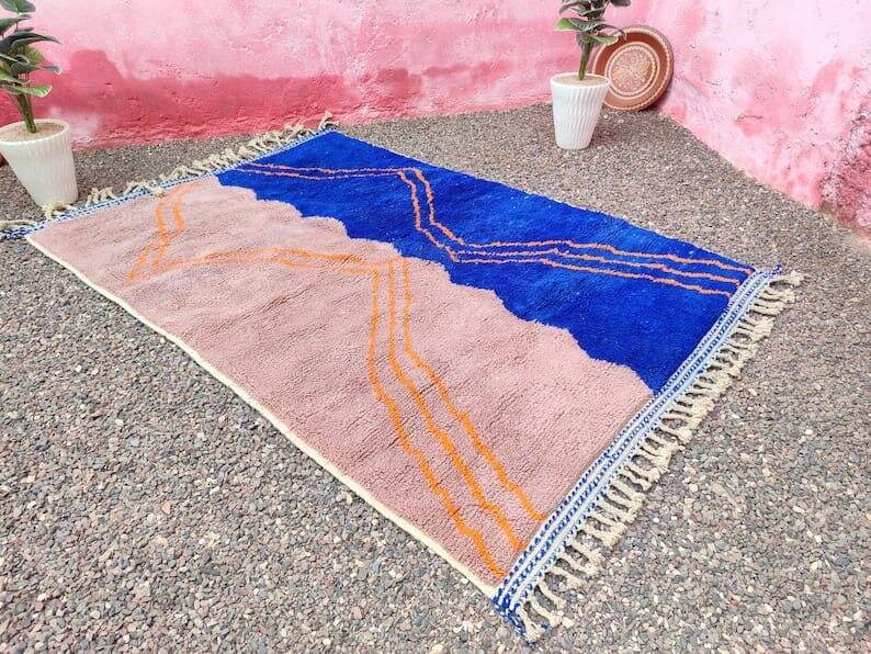 Handmade Beni Ouraine wool rug