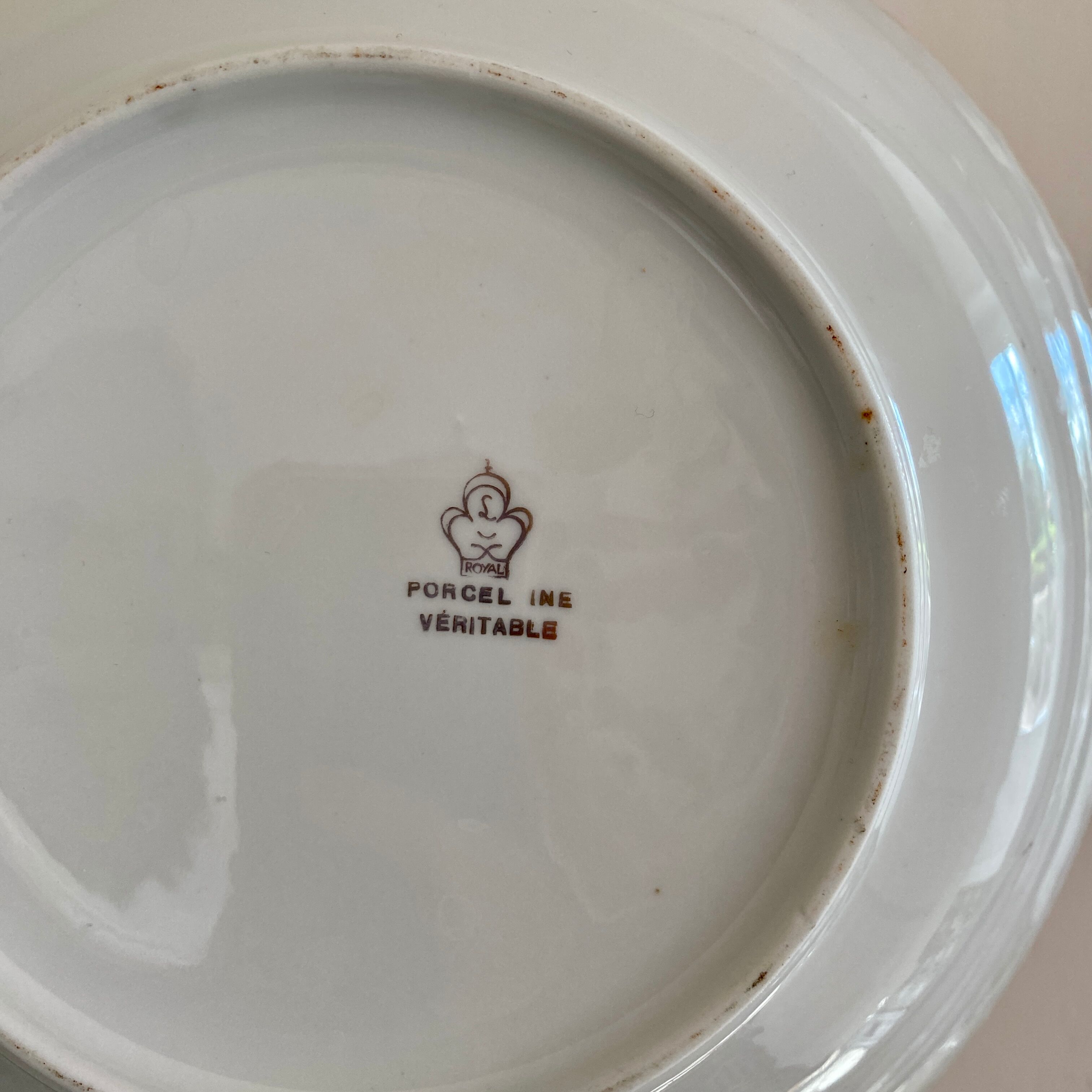 Dessert service or fruit salad in French porcelain