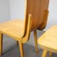 Set of 4 vintage wooden dining chairs in mid-century modern style, Europe, 1970s.