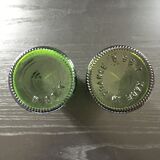 Paire de soliflores vert bouteille