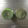 Pair of bottle green flower vases