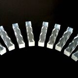 1970s 9 transparent Plexiglass knife holders