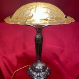 Vintage Art Nouveau lamp signed "Degué", from the 1920s