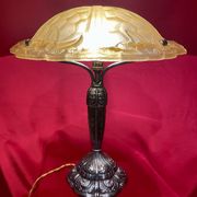 Vintage Art Nouveau lamp signed "Degué", from the 1920s