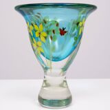 Berit Johansson Art Glass Vase by Murano 1970s Sweden