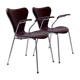 Paire de chaises modèle 3207 par Arne Jacobsen pour Fritz Hansen
