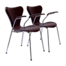 Pair of 7 chairs model 3207 by Arne Jacobsen for Fritz Hansen