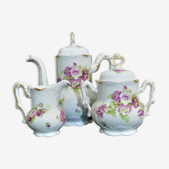 English porcelain coffee set - Shabby chic décor