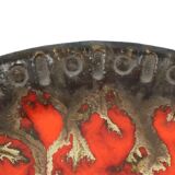 Vintage Terracotta Fruit Bowl Bowl Fat Lava Style Orange Gray 29cm