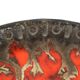 Bol à Fruits Vintage en Terre Cuite Bol Fat Lava Style Orange Gris 29cm