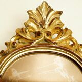 Louis XV-style golden mirror - 42x26cm