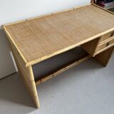 Vintage rattan desk