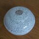 Globe lampshade in white speckled blown glass from Clichy