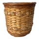 Rattan and bamboo pot cover worked 70s