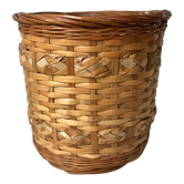 Rattan and bamboo pot cover worked 70s