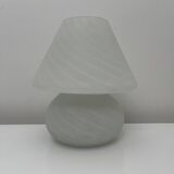Vintage Murano Italy mushroom lamp with spiral decoration