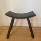 Japanese style stool burnt wood finish