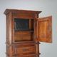 Antique baroque wardrobe in oak with safe, Italy, late 19th century.