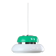 Italian Space Age Lamp in Green in White & Green Plexiglas and Chrome, 70s
