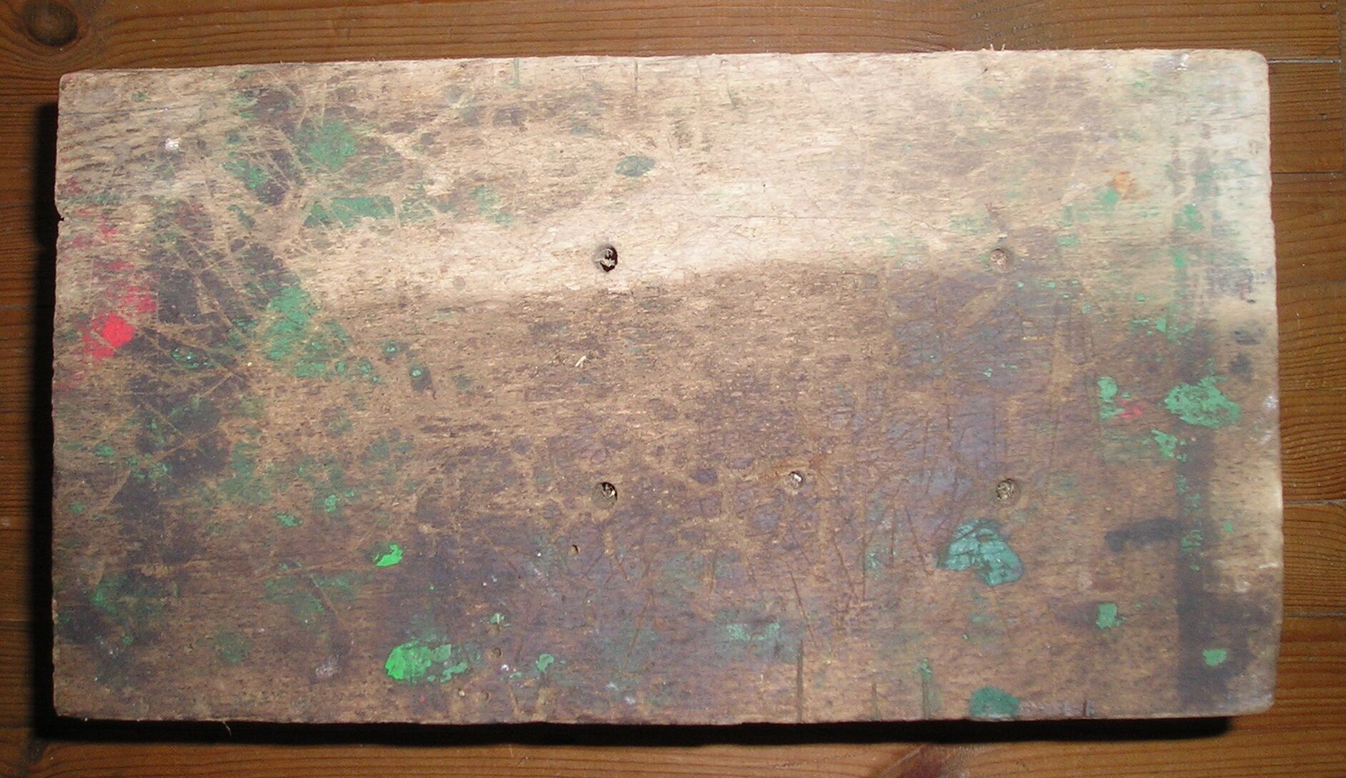 Old doweled wooden stool