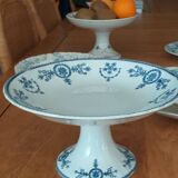 Fruit basket in opaque porcelain Terre de Fer de Gien model Malmaison