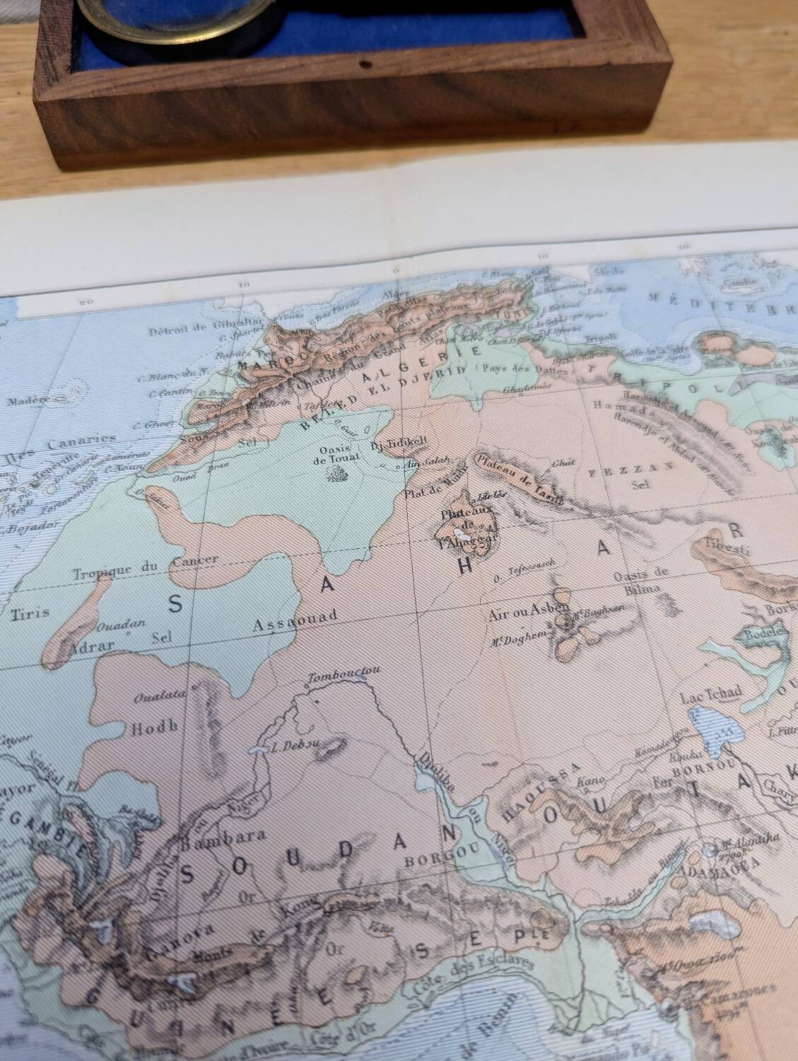 Africa, original map printed in 1892.