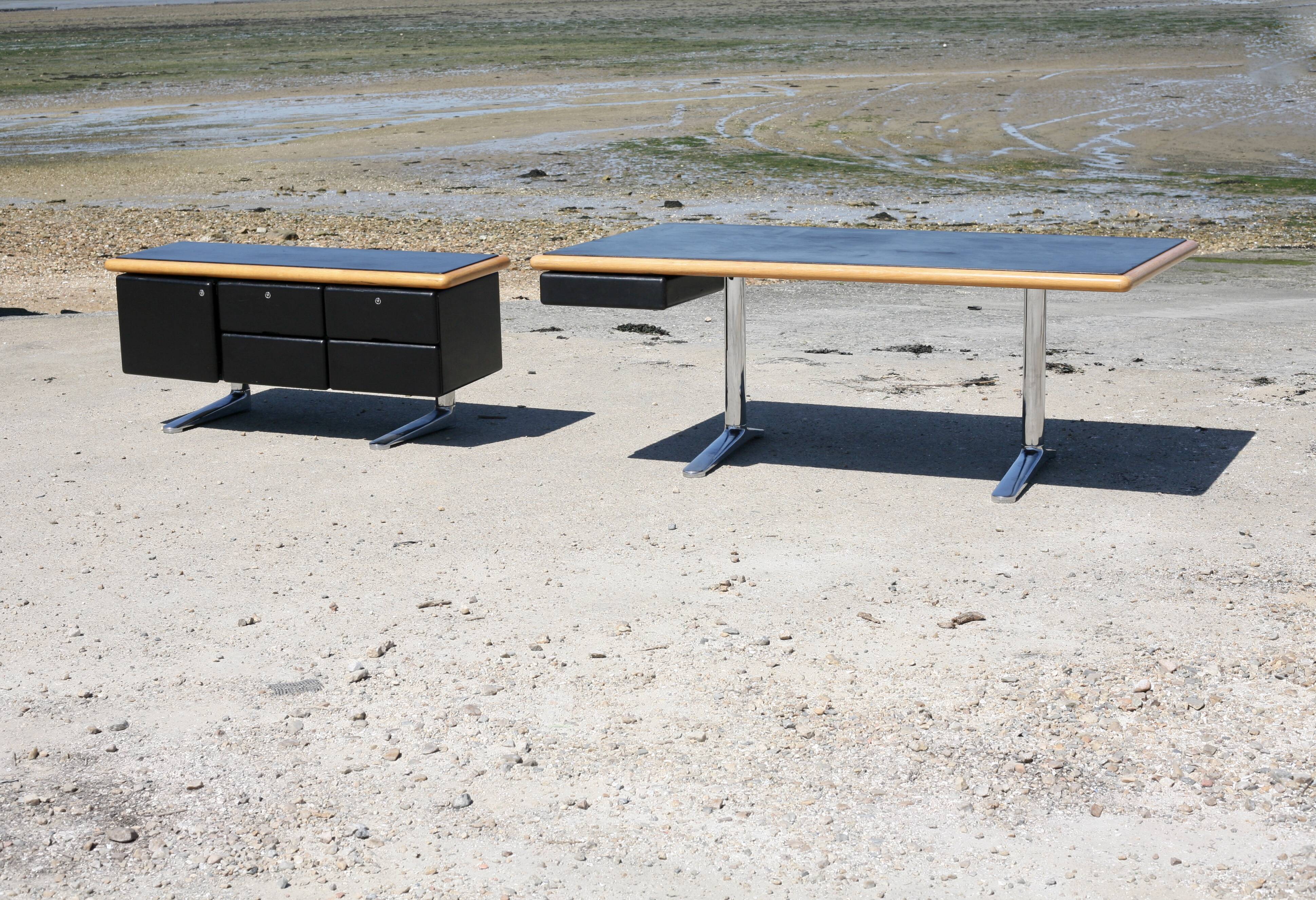 Bureau et enfilade de Warren Platner, Knoll, années 70.