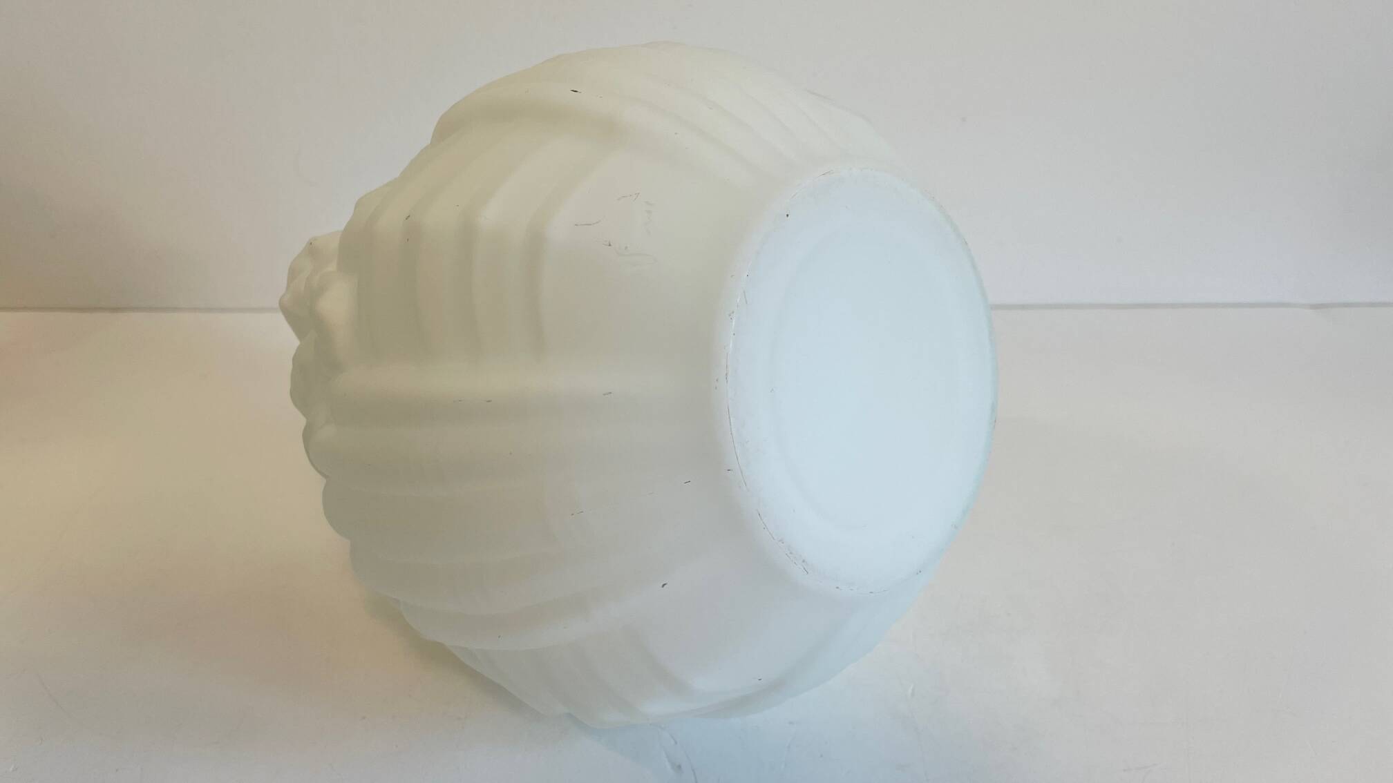 Art Deco glass paste ball vase