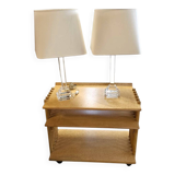 Set acrylic table lamps 1970s  Height 75 Width 40 Depth 40 cm