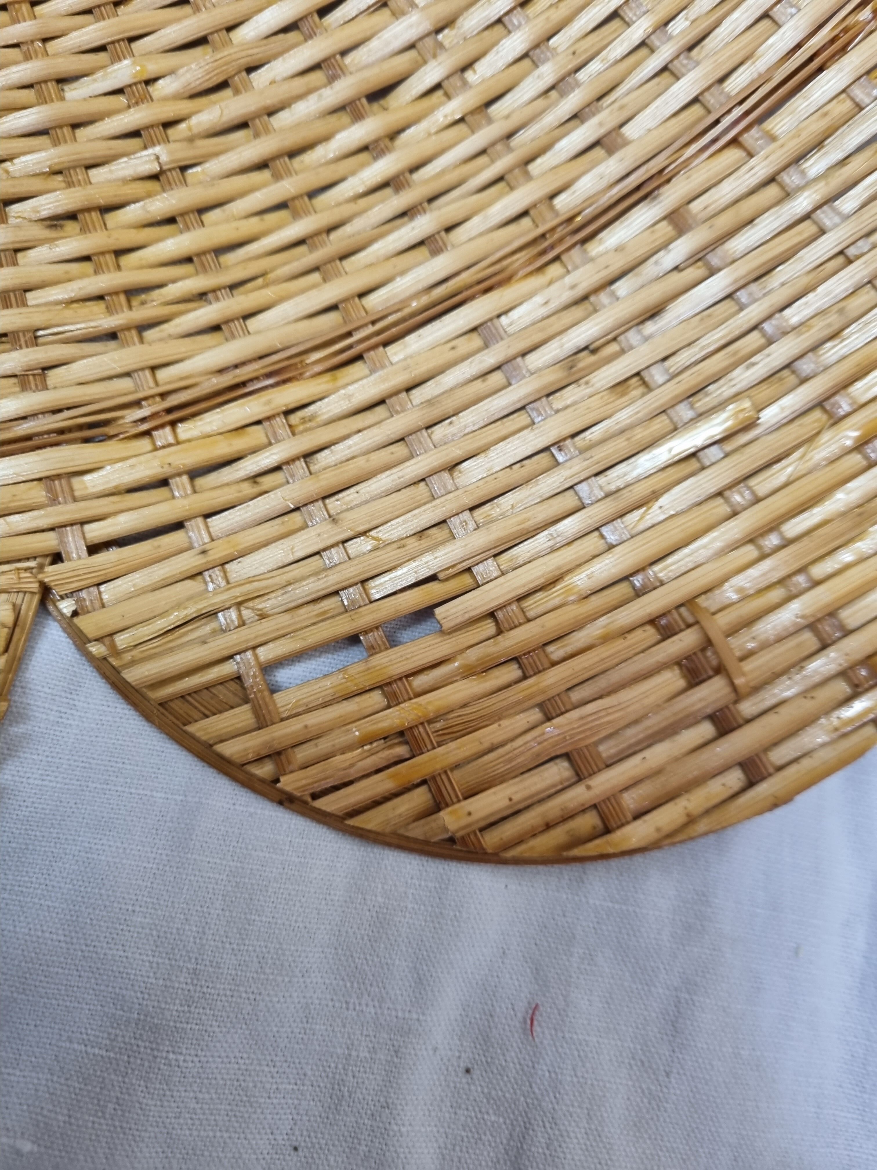 Rattan flower ceiling lamp, 1980