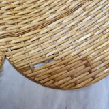 Rattan flower ceiling lamp, 1980