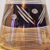 Art Deco style glass carafe with gold decoration