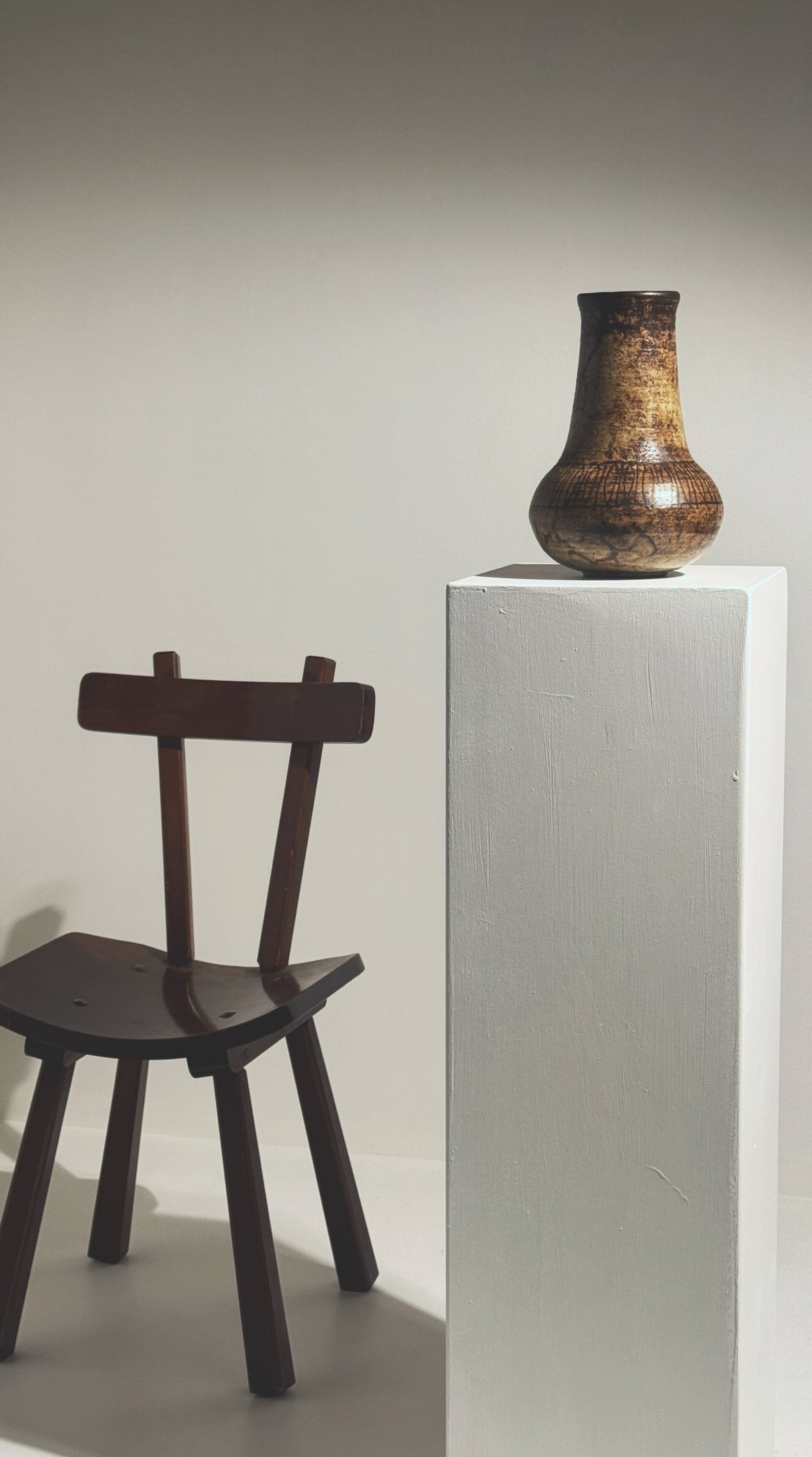 Stoneware vase by Jacques Pouchain, France, 1960